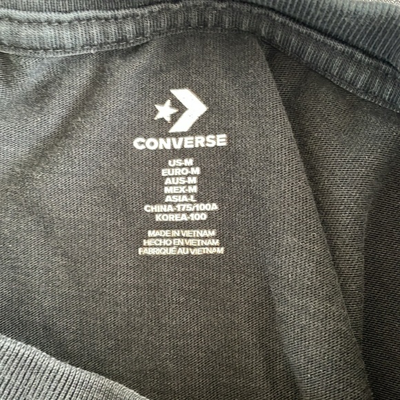 Mens black converse much love short sleeve T-shirt - Picture 2 of 3
